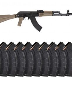 PSA AK-103 GF3 Forged Nitride Barrel Classic Side Folder Polymer Rifle, FDE With 10 Magazines