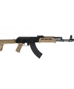 PSA AK-103 GF3 Forged Super MOEKOV Rifle FDE Details Caliber: 7.62x39mm Model: AK-103 Barrel Length: 16" Thread Pitch: M24x1.5RH Barrel Twist Rate: 1:10" Barrel Material: Gas Nitride 4150 steel treated barrel Barrel Finish: Nitride Chrome Lined Barrel: No Front Trunnion: Hammer Forged 4340 AQ Bolt: Hammer Forged Carrier: Hammer Forged Handguard Type: Magpul AK-47 Upper/Lower Handguard, FDE Grip: Magpul AK-47 Polymer Grip, FDE Stock: Magpul Zhukov Stock, FDE Fire Control Group: Single Stage, Single Hook Sights: Standard 800 Yard Rear Sight Leaf & Fixed Front Sight Side Scope Mount: Yes Dust Cover: AK-103 Smooth Dust Cover Magazine: Includes (1) 30rd AK-47 Magazine; Where Allowed by Law Cleaning Rod: Included Features Palmetto State Armory has taken the next step in the evolution of its line of AK firearms. Made in America with a 100% Full Lifetime Warranty. The American AK market demands an AK that delivers on the classic reputation of the AK for durability while delivering the latest advancements in AK design. The PSA AK-103 'Klone' brings all of that together by boasting a forged carrier, forged bolt and forged front trunnion, an AK-74 style brake, gas block, and front sight base while boasting a PSA Nitride AK-47 barrel chambered in 7.62 x 39. Rifles must be shipped to a valid, current Federal Firearms Licensee (FFL). Please have the shipping address of your preferred FFL before placing your order. You will need the FFL information to complete the order. It is the purchaser's responsibility to be aware of the laws in their state regarding high capacity sporting rifles.